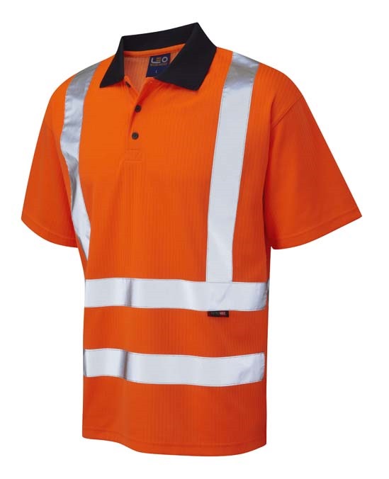 LEO WORKWEAR CROYDE ISO 20471 Cl 2 Poly/Cotton Polo Shirt